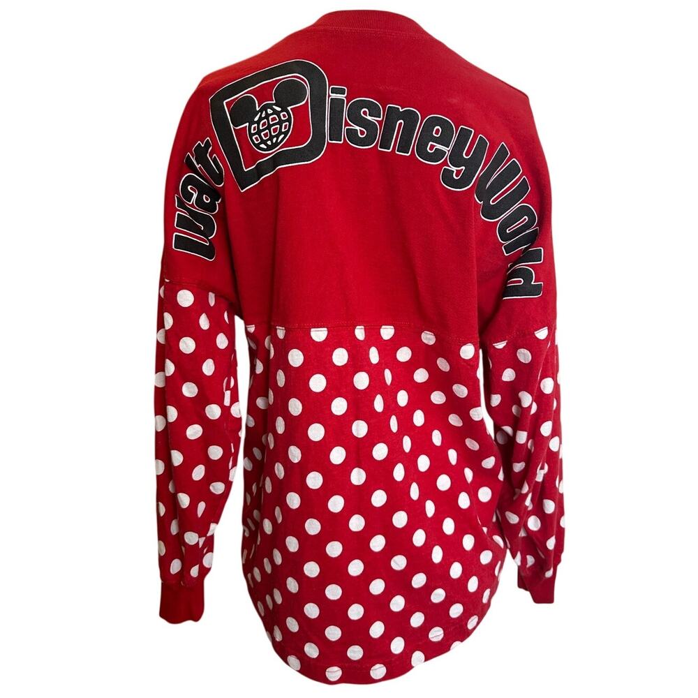 Disney World Spirit Jersey Minnie Mouse Red Polka Dot Long Sleeve Shirt XS - Picture 4 of 9